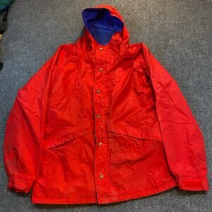 Vintage 90s Columbia Men's Large Red Lightweight Hard Shell Hooded Jacket  Coat
